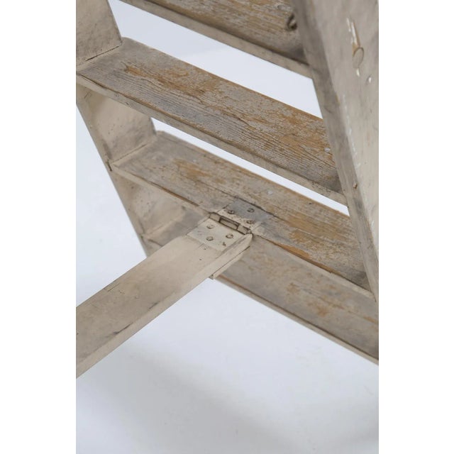 Antique Italian Beige Wood Ladder, 1920s For Sale - Image 4 of 13