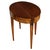 Biedermeier An Oval Mahogany Table With Tapered Legs For Sale - Image 3 of 4