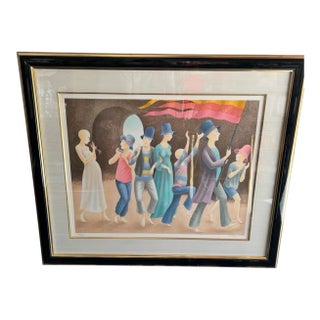 1970s Paul Kor Signed and Numbered Lithograph Titled Parade 136/250 For Sale
