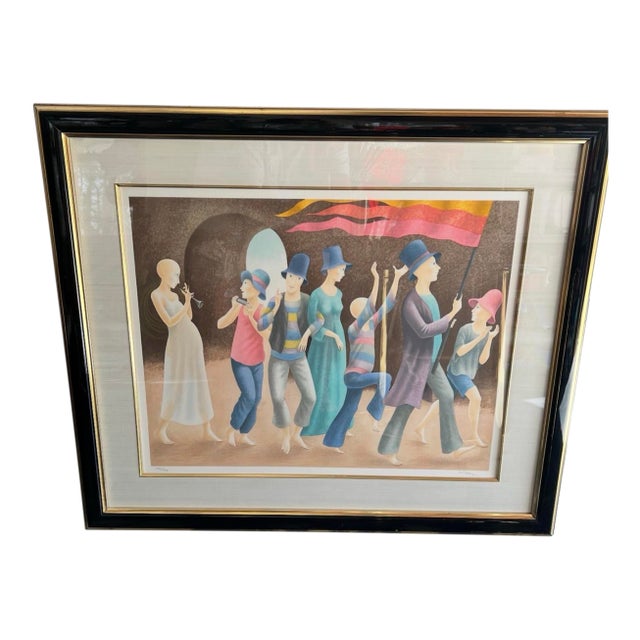 1970s Paul Kor Signed and Numbered Lithograph Titled Parade 136/250 For Sale