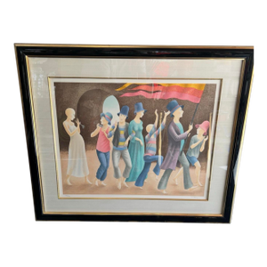 1970s Paul Kor Signed and Numbered Lithograph Titled Parade 136/250