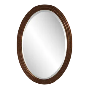 Friedman Brothers Oval Framed Bamboo Style Decorator Mirror