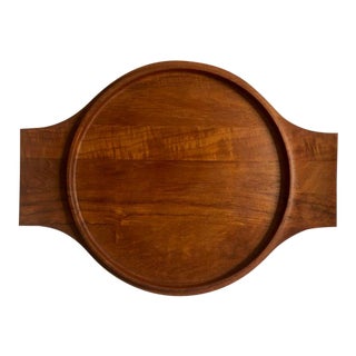 Vintage Large Dansk Teak Serving Tray For Sale