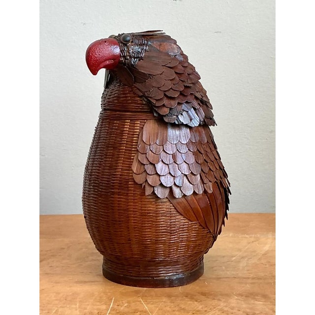 Vintage Shanghai Weave Parrot Basket For Sale - Image 9 of 12