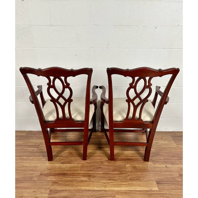 Wood Kindel Mahogany Chippendale Dining Chairs - Set of 8 For Sale - Image 7 of 11