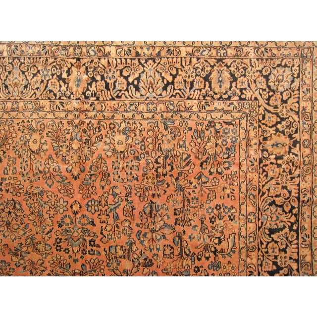 Vintage Persian Decorative Oriental Sarouk Rug in Room Size For Sale - Image 12 of 12