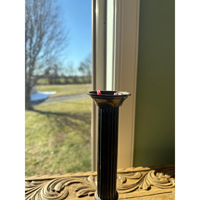 Vintage Brass Candle Holders - a Pair For Sale In Nashville - Image 6 of 6