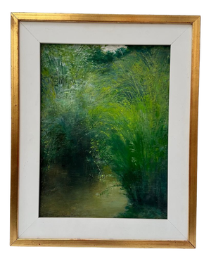 Timoteo Pérez Rubio, Green Landscape, 1920s, Oil on Cardboard
