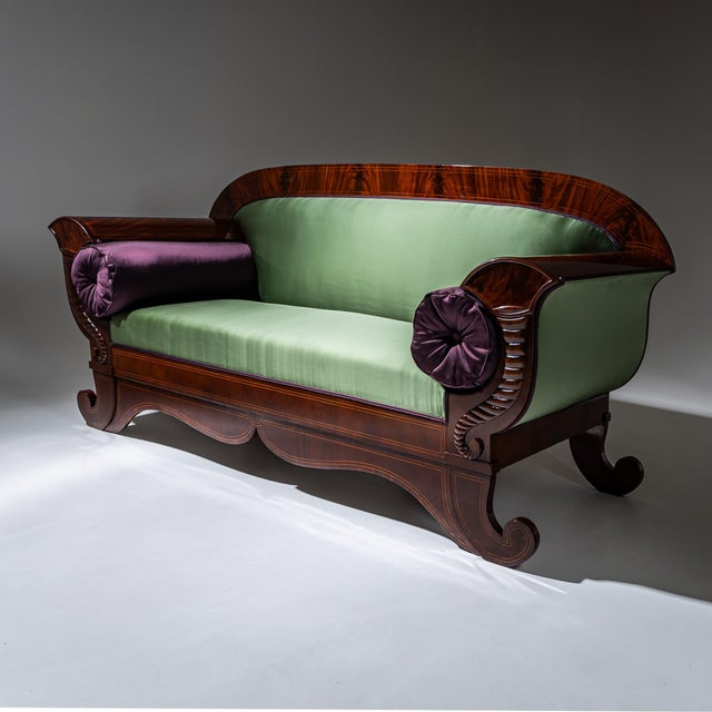Antique Biedermeier Sofa in Mahogany, Northern Germany, 1830 For Sale - Image 13 of 13
