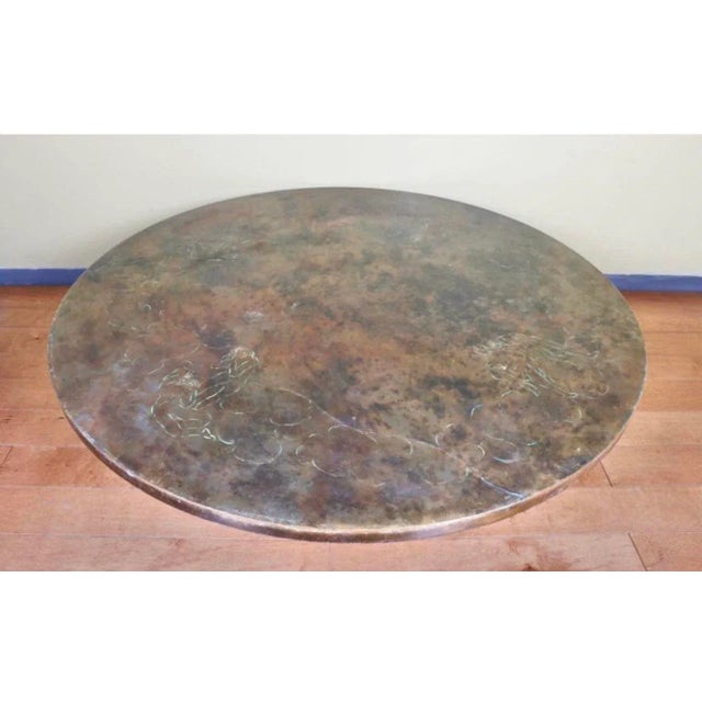 1960s Bronze Round Coffee Table by Philip La Verne “Creation” Chairish