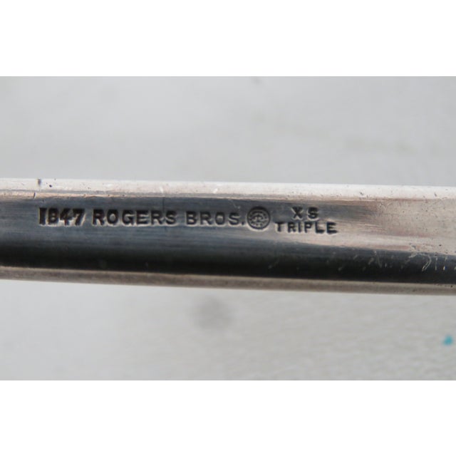 Silver 1847 Rogers Bros Large Punch Soup Ladle 1904 Xs Triple Silverplate Utensil 5004b For Sale - Image 8 of 12