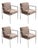 Newly Upholstered Minimalist Milo Baughman-Style Chrome Armchairs, Set of 4 For Sale