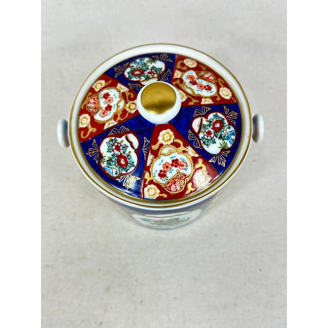 Royal Blue Vintage Gold Imari Covered Jar For Sale - Image 8 of 10