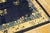 Textile Antique 1900s Navy Chinese Peking Carpet 8'4" X 9'10" Floral Design Handmade Rug For Sale - Image 7 of 9