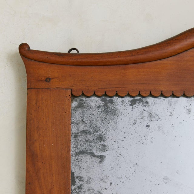 Wood Italian Neoclassical Cherry Wood Wall Mirror, 19th Century For Sale - Image 7 of 11