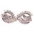 14 Karat White Gold Fashion Earrings With Diamonds 1.25 TDW For Sale - Image 4 of 9