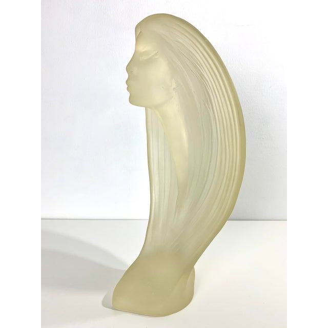 1985 Resin Bust of Woman in Wind Sculpture by Austin Prod Inc For Sale - Image 11 of 11