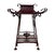 Late 20th Century Large Vintage Chinoiserie Iron Pagoda Lantern Candle Stand - Dark Red Maroon Finish For Sale - Image 5 of 5