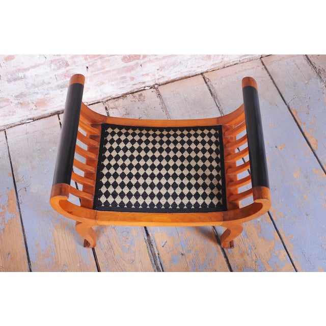 Art Deco Stool in Beech, France, 1920s For Sale - Image 12 of 13