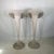Mid Century White Wicker Floral Holders Trumpet Plant Stands - Pair of 2 For Sale - Image 4 of 6