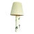 Vintage Faux Bamboo Ceramic Lamp With Shade For Sale