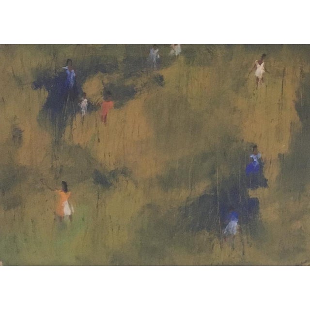 L. Maste, Danse au vent, Gouache & Pastel on Paper, Framed For Sale - Image 9 of 9