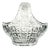 Mid-to-Late 20th Century Czech Bohemian Queen’s Lace Cut Crystal Basket 6" For Sale