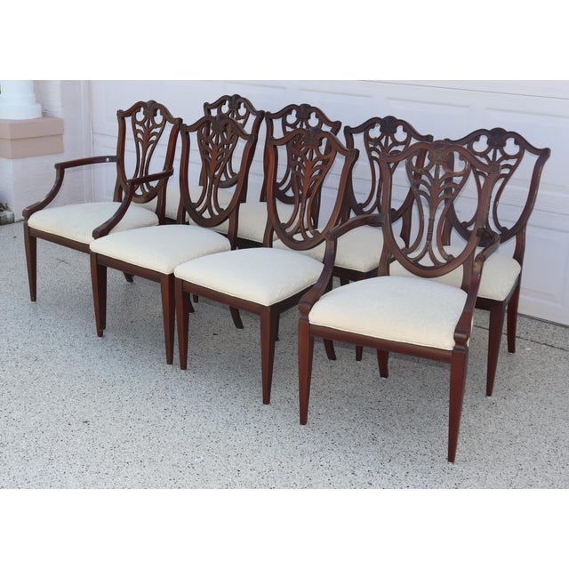 Henredon 8 Chippendale Style Vintage Henredon Dining Chairs B Bo For Sale - Image 4 of 15