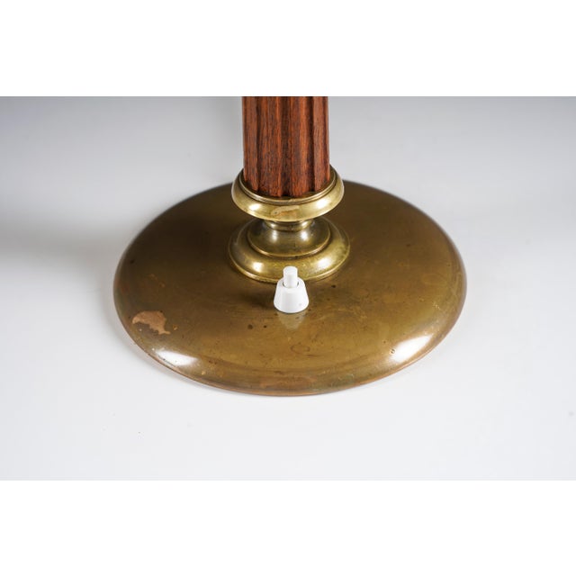 Wood Swedish Modern Model 30246 Table Lamp by Erik Tidstrand for Nordiska Kompaniet, 1930s For Sale - Image 7 of 15