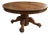 Antique Oak Pedestal Dining Table With Claw Feet & Original Casters For Sale