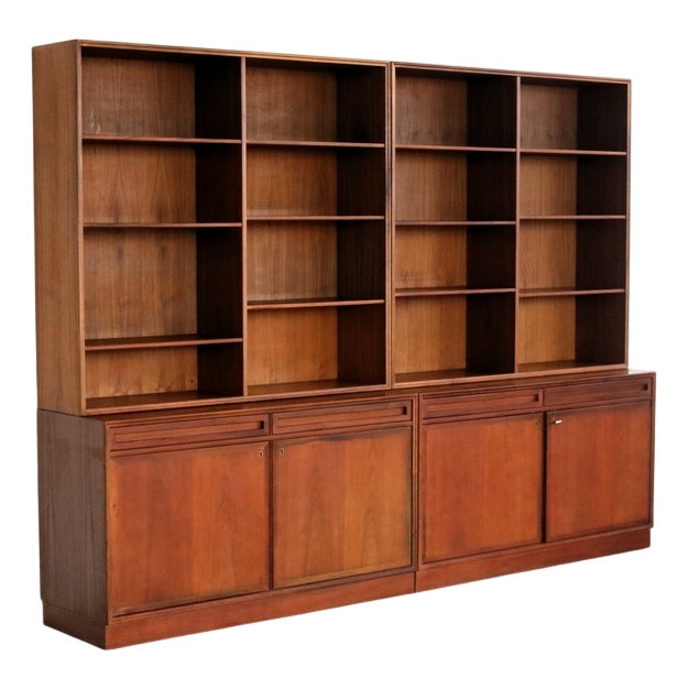 Vintage Double Bookcase, Sweden, 1960s, Set of 2 For Sale