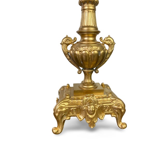 Metal 19th Century Napoleon III Gilt Bronze Candelabra, Set of 2 For Sale - Image 7 of 11