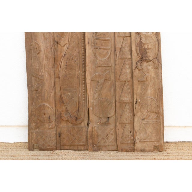 Mid 20th Century 8" Tall Carved African Nupe Door Gate For Sale - Image 5 of 8