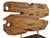 Early 21st Century Contemporary Hand-Carved Abstract Wood Sculpture on Metal & Wood Pedestal Base For Sale - Image 5 of 12