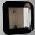 Wood Black Square Mirror, 1980s For Sale - Image 7 of 9