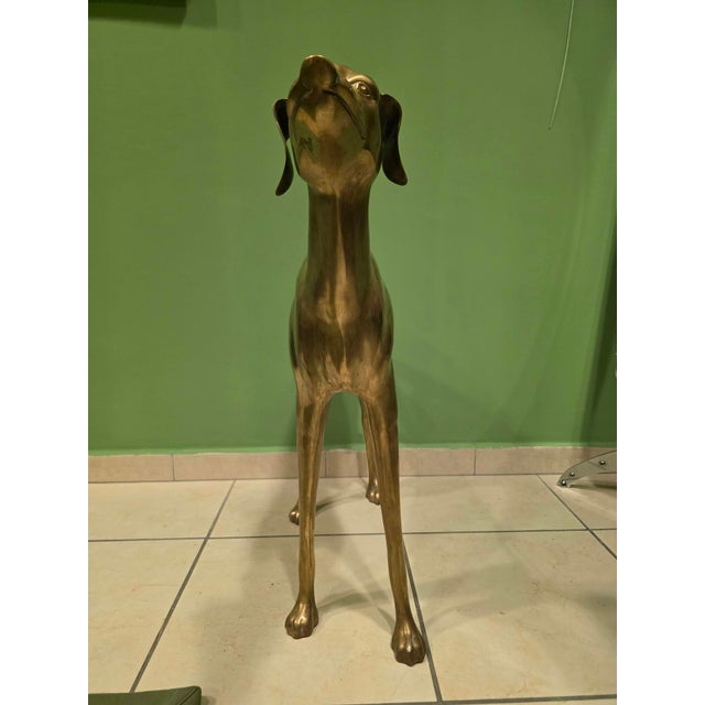 Brass Greyhound Sculpture, 1920s For Sale - Image 6 of 18