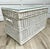 Vintage White Wicker Blanket Chest Coffee Table With Glass Top For Sale - Image 10 of 12