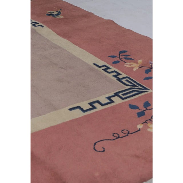 Gray Antique Circa 1920's Taupy-Gray Chinese Art Deco Hand Knotted Rug 8ft 10in X 11ft 2in For Sale - Image 8 of 14