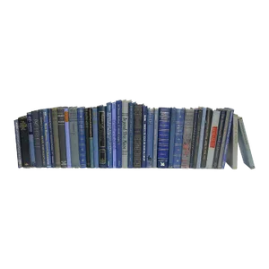 Decorative Books - Vintage Petite Denim Books - Blue Books By The Foot