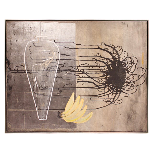 Oil Painting on Canvas by Anne Tholstrup, 1991 For Sale - Image 6 of 6