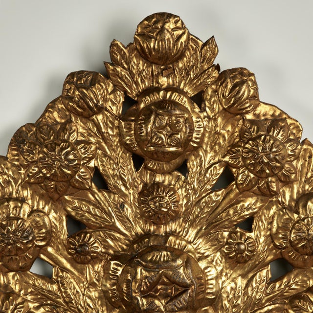 Pair of Antique Italian Brass Floral Wall Sconces For Sale - Image 14 of 15