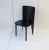 Postmodern Italian Designer Postmodern Black Lacquer Wood and Leather Side Chair For Sale - Image 3 of 13