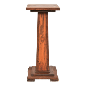 Stickley Style Antique Mission Arts & Crafts Pine Pedestal Table or Plant Stand, Circa 1910
