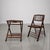 Chinoiserie 1980s Rustic Tortoiseshell Bamboo Folding Chairs With Side Tables - Set of 8 For Sale - Image 3 of 12