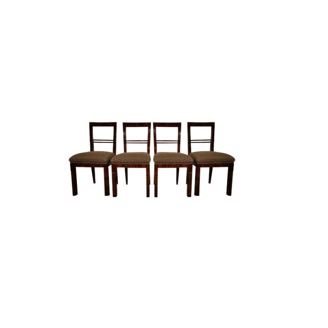 Art Deco Dining Chairs, Set of 4 For Sale