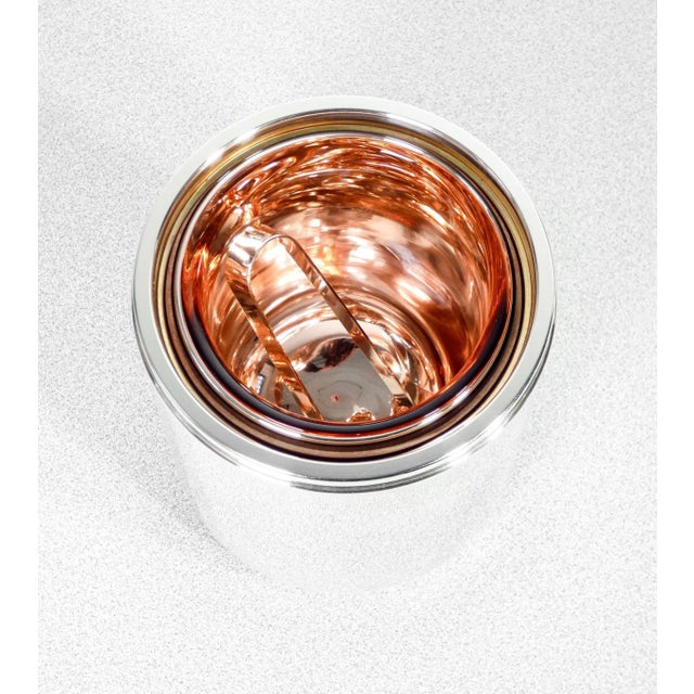 Ice Bucket in Silver-Plated Metal For Sale - Image 4 of 9