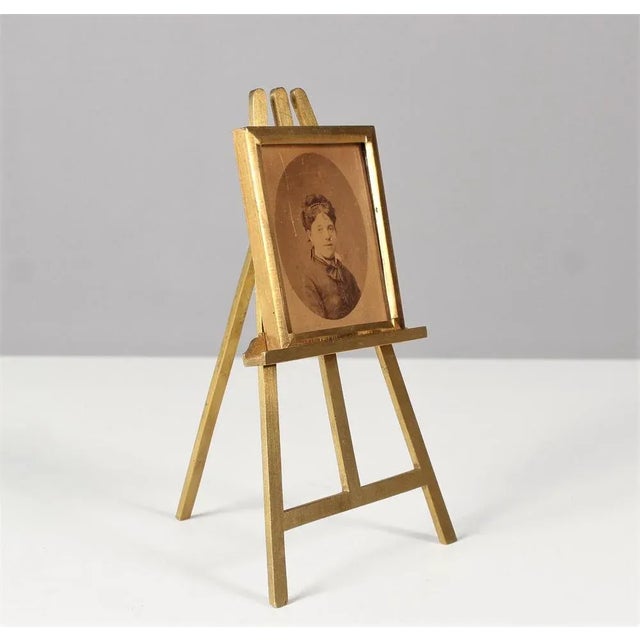Antique Picture Frame with Brass Easel, 1800s For Sale - Image 6 of 8