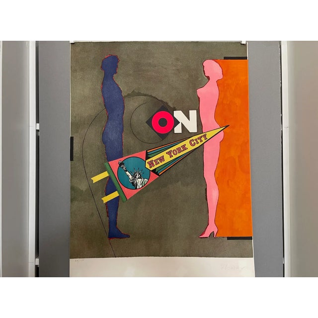 1970s Lindner, On (from the Fun City Portfolio), 1971, Lithograph For Sale - Image 5 of 5