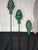 These 3-metal handmade sculptural human heads are woven from wire. Each head is mounted on a metal pole with a circular...