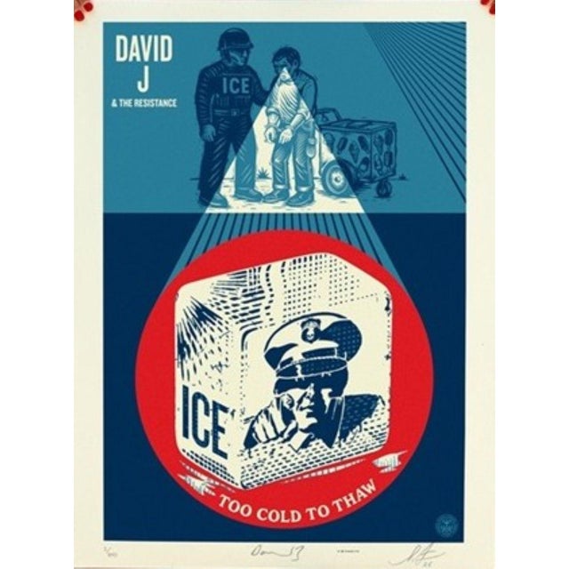 Shepard Fairey, ICE Too Cold to Thaw, Silkscreen Print For Sale